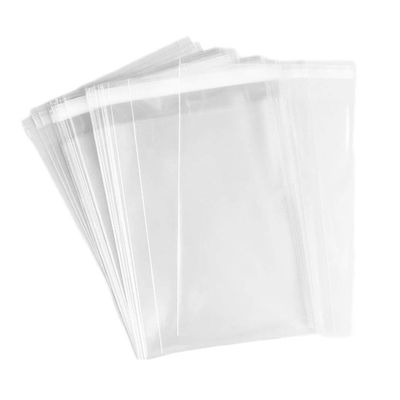 CuteBox 1.4Mil 100pcs 7.25" x 10.25" Clear Flat Re-Sealable Food Grade Cellophane OPP Bags for Candies, Cookies, Baked Goods, Packaging and Retail, Merchandise, Storage, Organization