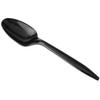 100 Plastic Spoons Black Medium Weight | Plastic Cutlery Disposable Spoons Utensils - Durable Plasticware Teaspoons Cutlery | Great For Celebrations, Parties, Travels, Events, And Everyday Use view 2