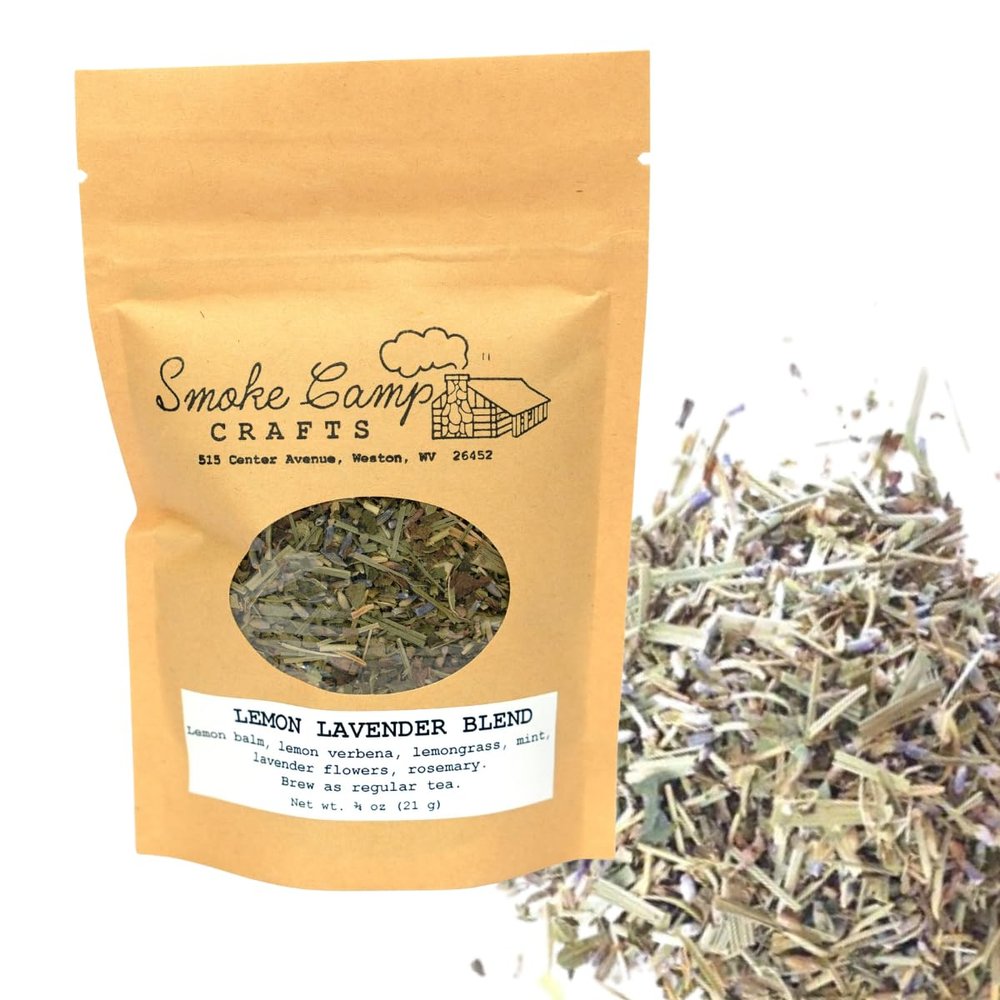 "Smoke Camp Crafts Herbal Tea Blend - Lemon Lavender Blend, 3/4 oz (21 g) - Calming and Relaxing Looseleaf Tea"