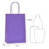 Nexmint Purple Kraft Paper Gift Bags: 96 Bulk Pack Small Gift Bags with Handle (8.5" x 5.5"). Great for Birthday, Halloween, Gifts, Holiday Party, Favor, Trick or Treat, Goodie, Candies & Special Occasions view 2