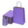 Nexmint Purple Kraft Paper Gift Bags: 96 Bulk Pack Small Gift Bags with Handle (8.5" x 5.5"). Great for Birthday, Halloween, Gifts, Holiday Party, Favor, Trick or Treat, Goodie, Candies & Special Occasions view 4