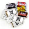 250 QR Code Promotional Items Personalized Miniatures Candy, Custom Printed Wrappers and Mini Chocolate Bars (250 Count) - Hiring/Tradeshow Table Giveaways view 1
