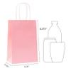 Nexmint Christmas Pink Kraft Paper Gift Bags: 96 Bulk Pack Small Gift Bags with Handle (8.5" x 5.5"). Great for Gifts, Wedding, Birthday, Shower, Love, Holiday, Party Favor, Treat, Goodie & Special Occasions view 2