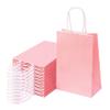 Nexmint Christmas Pink Kraft Paper Gift Bags: 96 Bulk Pack Small Gift Bags with Handle (8.5" x 5.5"). Great for Gifts, Wedding, Birthday, Shower, Love, Holiday, Party Favor, Treat, Goodie & Special Occasions view 4