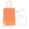 Nexmint Orange Kraft Paper Gift Bags: 96 Bulk Pack Small Gift Bags with Handle (8.5" x 5.5"). Great for Birthday, Easter, Halloween, Gifts, Holiday Party, Favor, Trick or Treat, Goodie, Candies & Special Occasions view 2