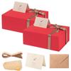 LIFELUM Christmas Boxes 2 Pack 13.85 x 8.35 x 4.45 inch Large Gift Boxes with Magnetic Lids for Presents Red Gift Boxes Valentine's Gift Box Contains Card, Ribbon, Shredded Paper Filler view 1