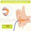 TICONN 48 Pairs Reusable Silicone Ear Plugs for Sleeping Noise Cancelling, 25dB NRR Corded Earplugs for Study Concentration Travel (48 Pairs) view 3