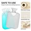 UMIRIKO Gradient Turquoise Hot Water Bottle 2 Liter with Cover,Hot Water Bag for Hot and Cold Compress, Hand Feet Warmer Gradient Turquoise view 2