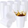 Yungyan 100 Pack 16oz Stadium Cups Reusable Plastic Cups Blank Drink Tumblers for Parties, Events, DIY Projects, 4.5 x 3.54 x 2.72 Inch (White) view 1