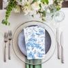 Gift Boutique 100 Blue Tuscan Guest Napkins Decorative Hand Towels 3 Ply Disposable Paper Tuscany Pagoda Napkins for Bathroom Toilet Powder Room Holiday Wedding Bridal Shower Dinner Party Napkin Towel view 3