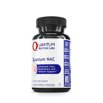 Quantum Nutrition Labs NAC - N-Acetyl-L-Cysteine, Liver & Immune Support, NAC Supplement, N-Acetyl Cysteine, 300mg NAC Per Capsule - 60 Vegetarian Capsules