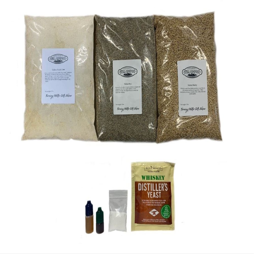 North Georgia Still Company's Angels Envy Bourbon Style Master Distiller, Fermentation Kit for Moonshine, DIY 5 Gallon Mash Kit