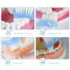 Betued 5pcs Green Denture Brush Set - Soft & Flexible Fit - Manual Denture Cleaning Brushes view 2