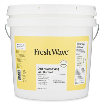 Fresh Wave Odor Removing Gel Bucket, 15.5 lb. (248 oz.) | Lemon Scent Refill | Odor Absorbers for Home | Safer Odor Relief | Natural Plant-Based Odor Eliminator | For Cooking, Trash & Pets