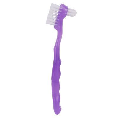 HURRISE Denture Brush, Denture Toothbrush False Teeth Brush, False Teeth Brush, Dirt Removal, Plaque Removal Ergonomic Double Sided Soft Hair Portable Professional ()