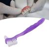 HURRISE Denture Brush, Denture Toothbrush False Teeth Brush, False Teeth Brush, Dirt Removal, Plaque Removal Ergonomic Double Sided Soft Hair Portable Professional () view 2