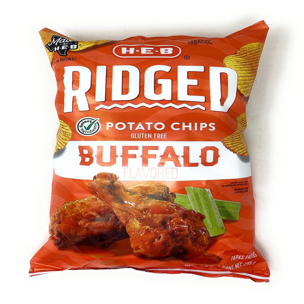 HEB Ridged Buffalo Flavored Potato Chips 9oz - 1 bag