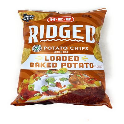 HEB Ridged Loaded Baked Potato Flavored Potato Chips 9oz - 1 bag