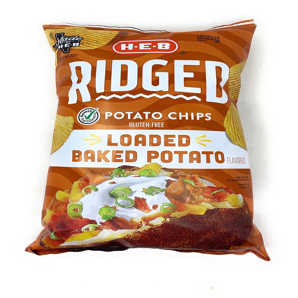 HEB Ridged Loaded Baked Potato Flavored Potato Chips 9oz - 1 bag