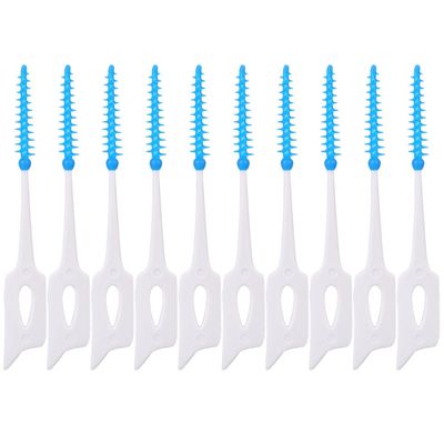 ANGGREK 80pcs per Set Fashionable Toothpicks, Soft Inter Brushes Oral Care Tools