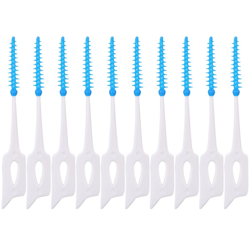ANGGREK 80pcs per Set Fashionable Toothpicks, Soft Inter Brushes Oral Care Tools
