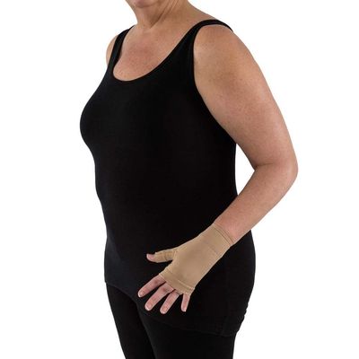 JOBST Bella Strong Compression Gloves, 20-30 mmHg, Gauntlet, Natural, Size 1