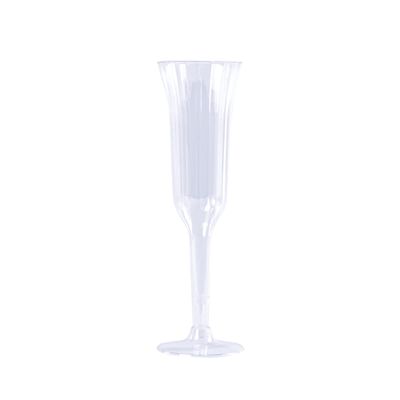 DecorFest Disposable Clear Plastic Champagne Glasses, 5.5oz, 12pc Per Pack, 20 Packs. Toasting Flute Set for Mimosas, Bloody Mary's, Shatterproof Style Wine Glass