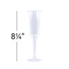 DecorFest Disposable Clear Plastic Champagne Glasses, 5.5oz, 12pc Per Pack, 20 Packs. Toasting Flute Set for Mimosas, Bloody Mary's, Shatterproof Style Wine Glass view 2