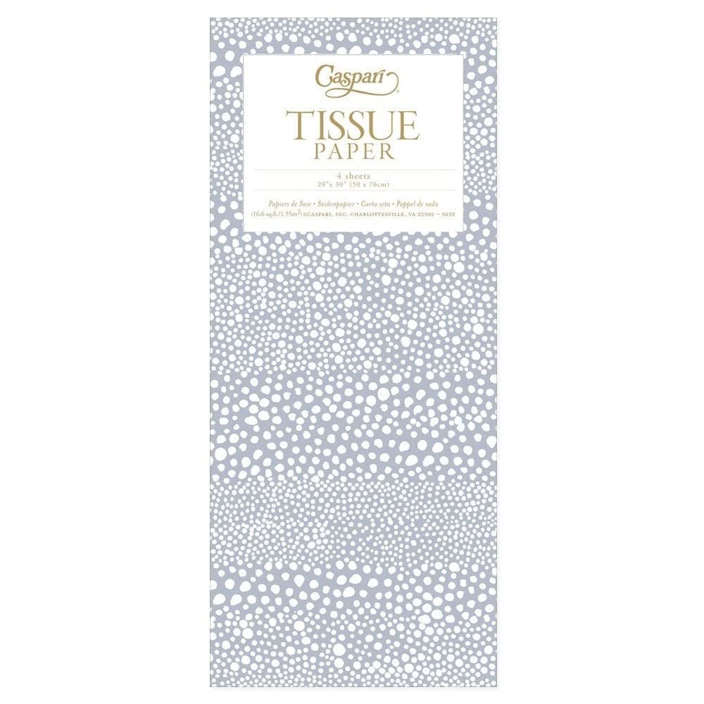 Caspari Pebble Tissue Paper  Premium Decorative Gift Tissue, Silver Metallic Design, 4 Sheets per Pack