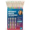 Trueocity 30 Pack Individually Wrapped Toothbrushes - Soft Bristle, Multi-Colored and Perfect for Adults and Kids, Travel Pack, Disposable Toothbrushes for Bulk Use, Oral Care Supplies view 1