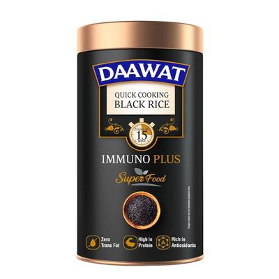 Daawat Black Rice Immuno Plus | Antioxidant-Rich Whole Grain Black Rice | Gluten-Free Superfood | High Fiber, Low Fat | 1 kg (2.2 lb)