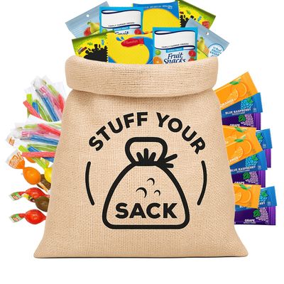 Assorted Candy Gift Pack 50 Count Individually Wrapped Sweets Fruity, Chewy, Sour & Hard Candy for Parties, Care Packages & Gift Bags by Stuff Your Sack