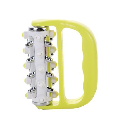Plastic Massager Body Massage Face Back Waist Leg Manual Massage Wheel (Yellow)
