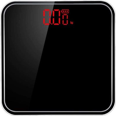 DULASP Body Weight Scale with Step-On Technology, Tempered Glass Platform w/Backlit LCD, High Precision Digital Bathroom Scale, 400-Pound Capacity