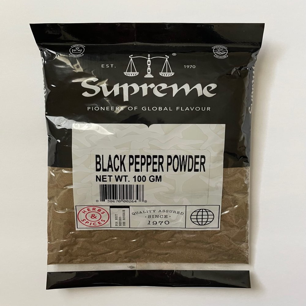 Black Pepper Powder - Fine Ground 3.5 oz. (100gm)