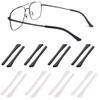 Junsika Eyeglass Temple End Tips Soft Silicone Anti Slip Eyeglass Replacement Temples for Flat Thin Eyeglass Legs 8 Pairs Black view 1