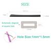 Junsika Eyeglass Temple End Tips Soft Silicone Anti Slip Eyeglass Replacement Temples for Flat Thin Eyeglass Legs 8 Pairs Black view 4
