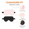 Amazon Basics Genuine Natural Mulberry Silk Curved Sleep Eye Mask with Adjustable Strap, One Size, Pink view 3
