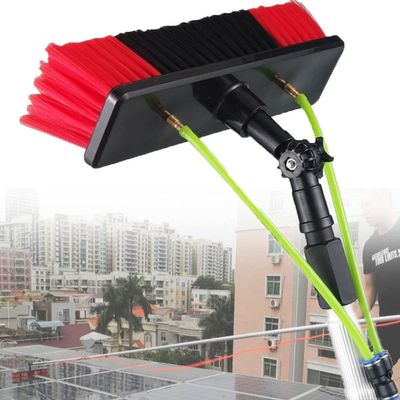 JINTAOMA Window Cleaning Pole, Window Cleaner Kit, Water/Hose Fed Extendable Pole, Window Cleaning Brush Equipment, Cleaning Photovoltaic and Solar Panels30cm Brush Head,5m/16ft