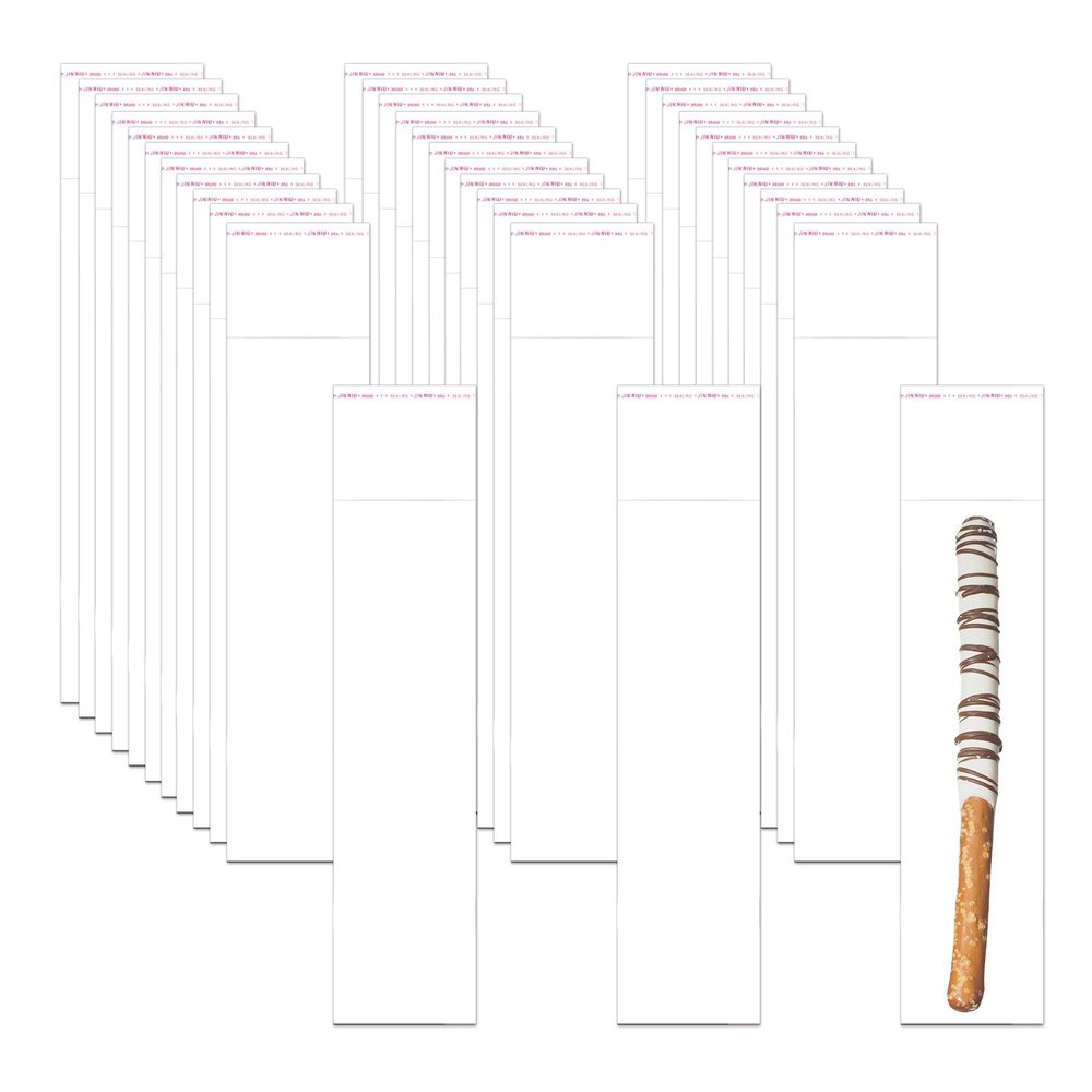 Long Self Adhesive Cellophane Bags 2"x8" Clear Cello Baggies 500pcs Self Stick OPP Poly Bags 2mil for Pretzel Rods Pen Necklace Candy Cutlery Candle Golf Balls Long Bread