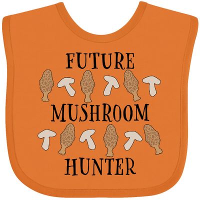 inktastic Future Mushroom Hunter- Mushrooms and Morels Baby Bib Orange 35bae