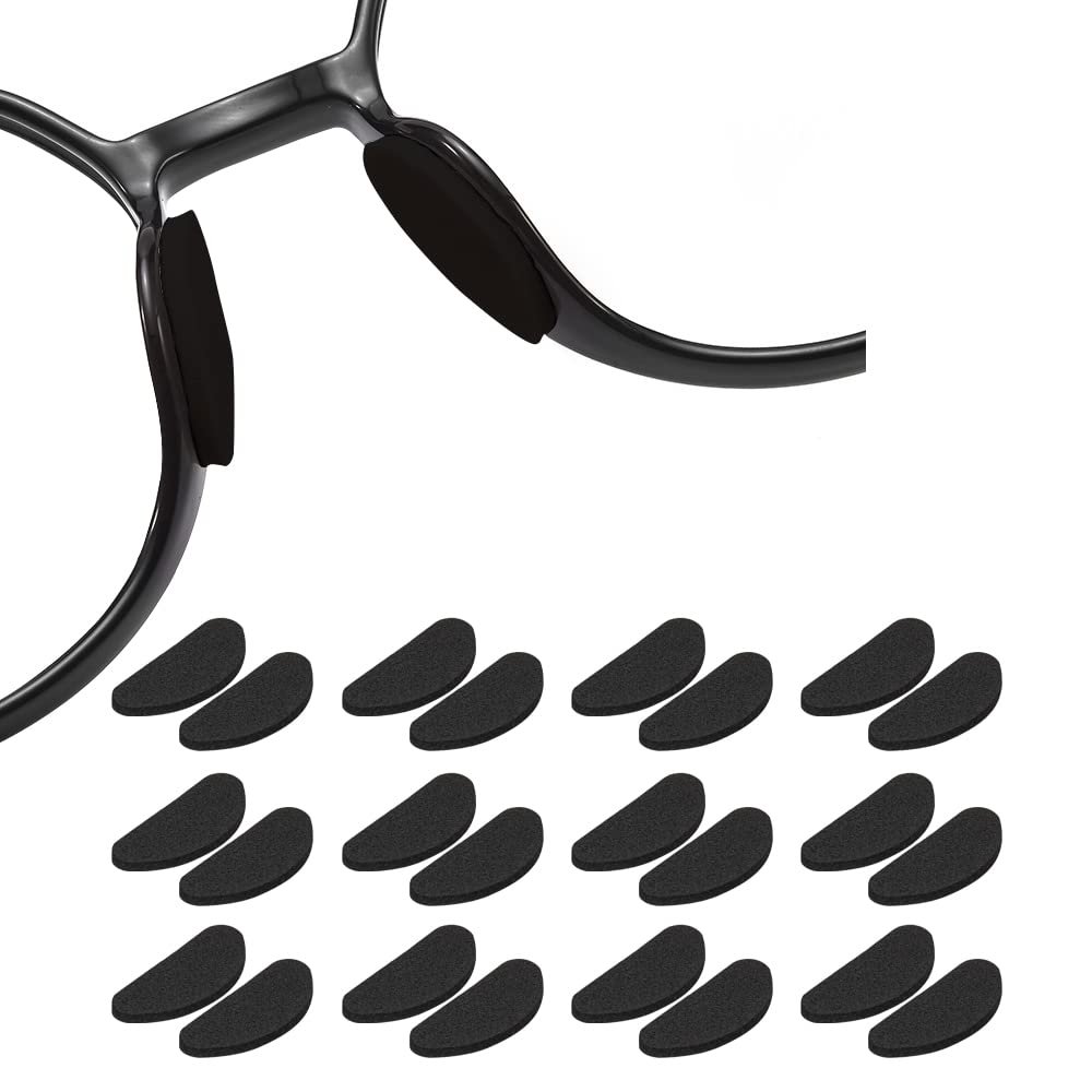 Soft Foam Eyeglasses Nose Pads Self Adhesive Non Slip Nose Pads for Glasses Anti Slip Eyeglass Nose Pads for Plastic Frames Glasses Sunglasses 12 Pairs