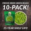 Valley Food Storage Freeze Dried Green Beans | 10-Bag Bucket, 28.2 oz | Premium Emergency Food Supply, 25 Year Shelf Life | Non-GMO Prepper Food for Camping, Cooking & Long-Term Storage, Packaged in USA view 2
