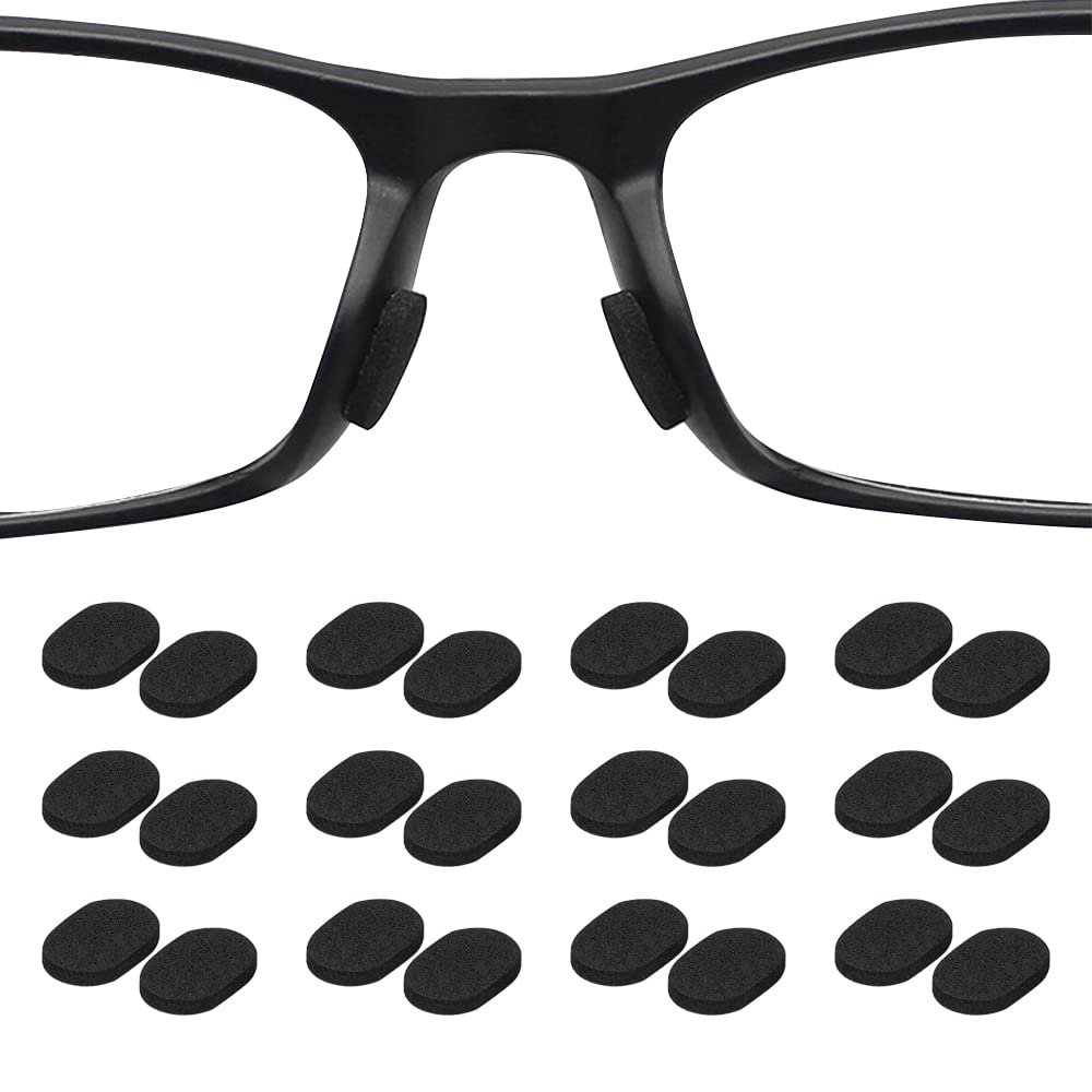 Soft Foam Eyeglasses Nose Pads Self Adhesive Non Slip Nose Pads for Glasses Anti Slip Eyeglass Nose Pads for Plastic Frames Glasses Sunglasses 12 Pairs