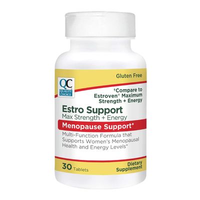 Quality Choice Estro Support Max + Energy Tablets Menopause Support 30 Count