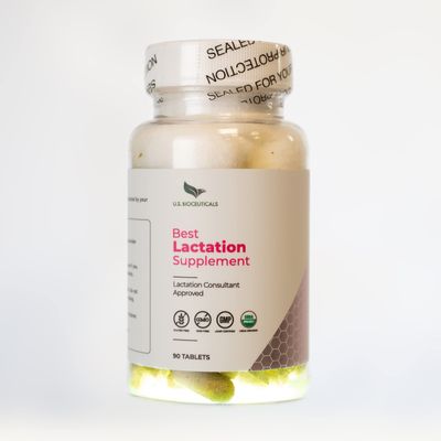 U.S. Bioceuticals Organic Best Lactation Supplement Tablets - Goats Rue, Blessed Milk Thistle, Fenugreek - Lactation Consultant Approved - Laboratory Tested - cGMP Manufacturing