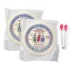 Three Ladies Tapioca Sheet Banh Trang Deo for Vietnamese Spring Roll Size 22 cm - 12 Oz. X 2 Packs - with Mini Handshape Silicone Tongs view 1