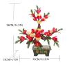Small Bonsai Chinese Style Jade Bonsai Money Tree Home Office Decor Jade Carving Bonsai Flower Ornaments Good Gifts for Moms and Friends Artificial Potted Plants view 2