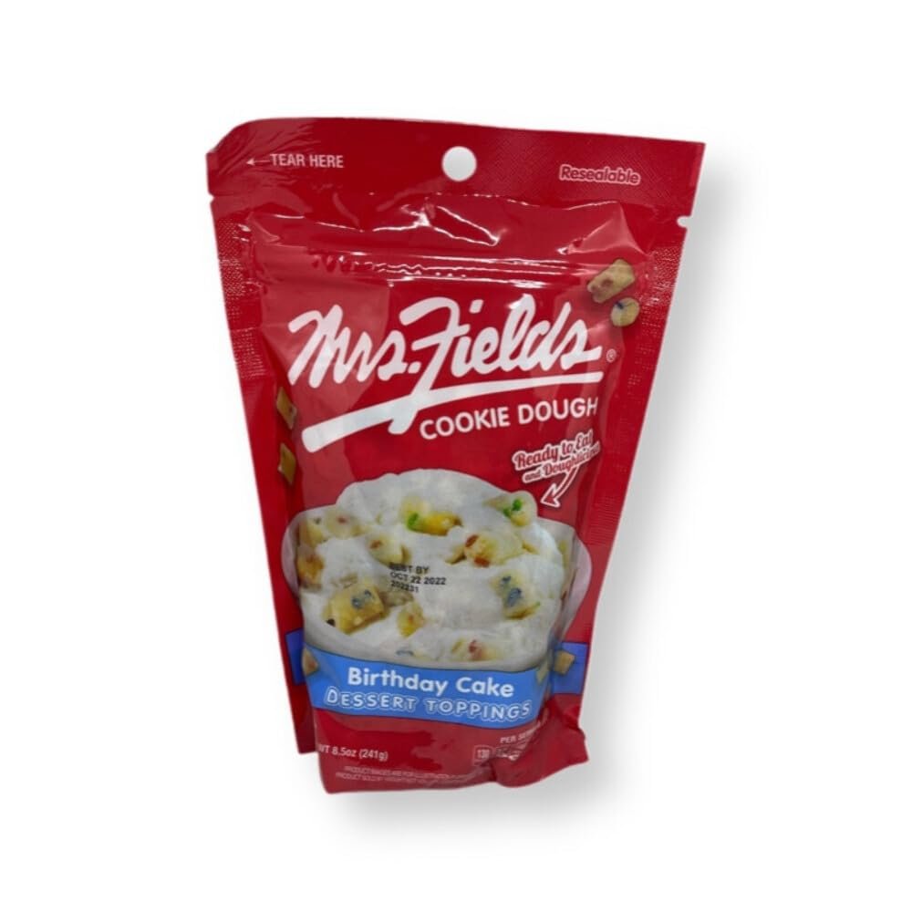 1 Bag x Mrs. Fields Cookie Dough Birthday Cake Dessert Toppings - Resealable bag - Imported from US