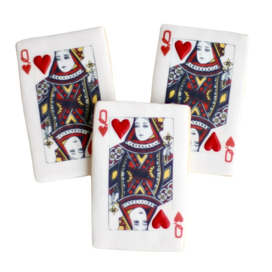 1 Dozen Queen of Hearts Cookies! Great for Poker Fans and Valentine's Day!